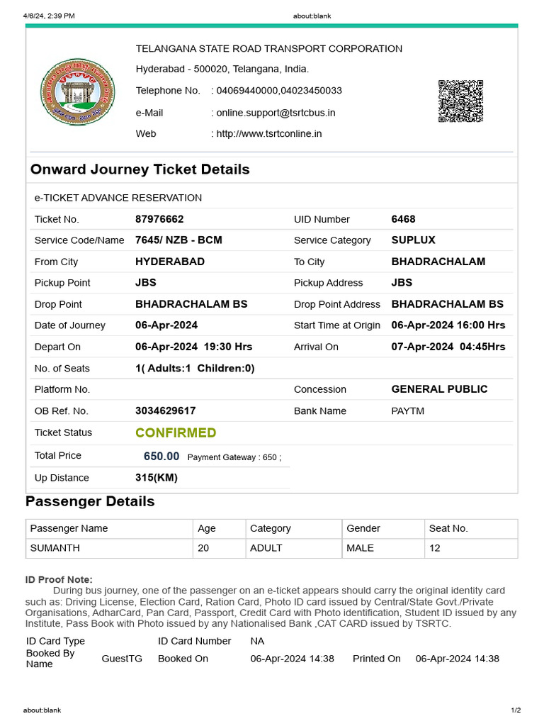 Ticket | PDF
