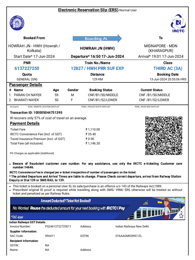 Irctc 17 - 06 - 24 | PDF