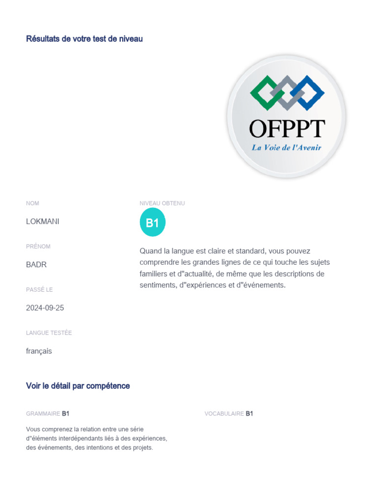 Test de langue pdf pdf