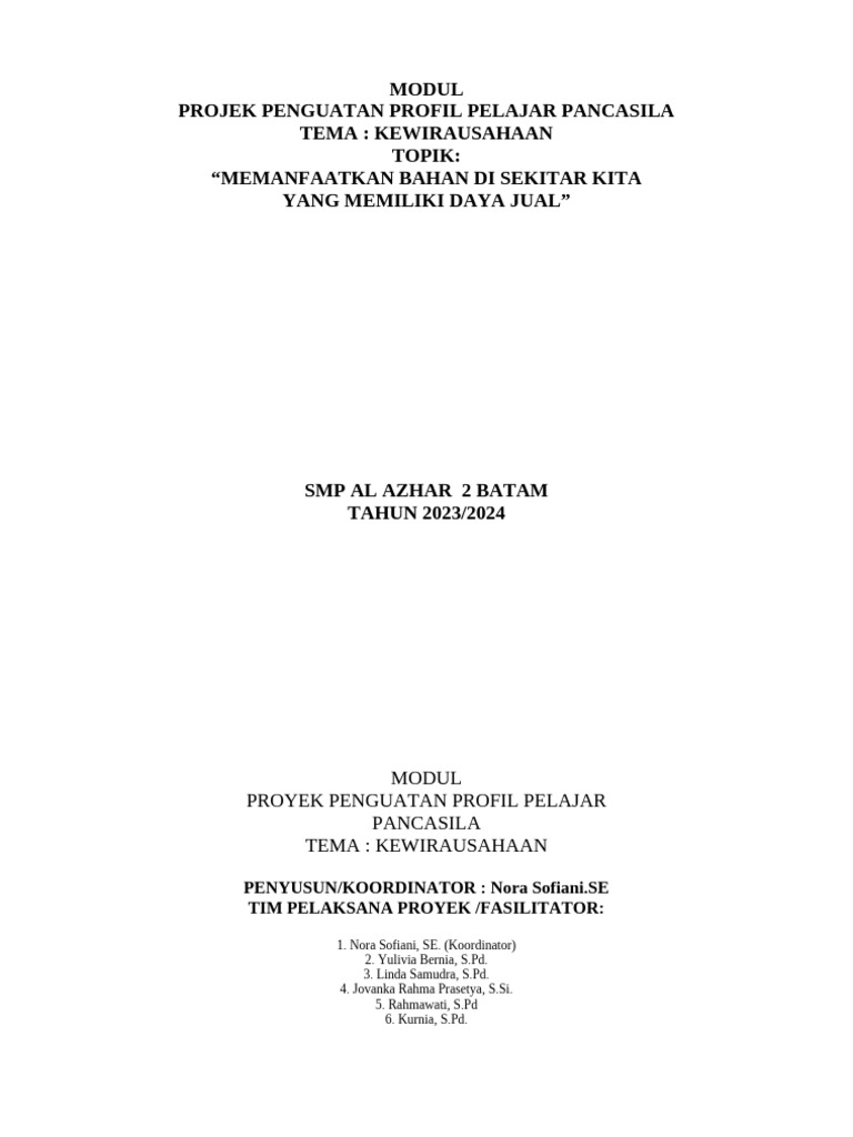 Modul Market Day Pdf