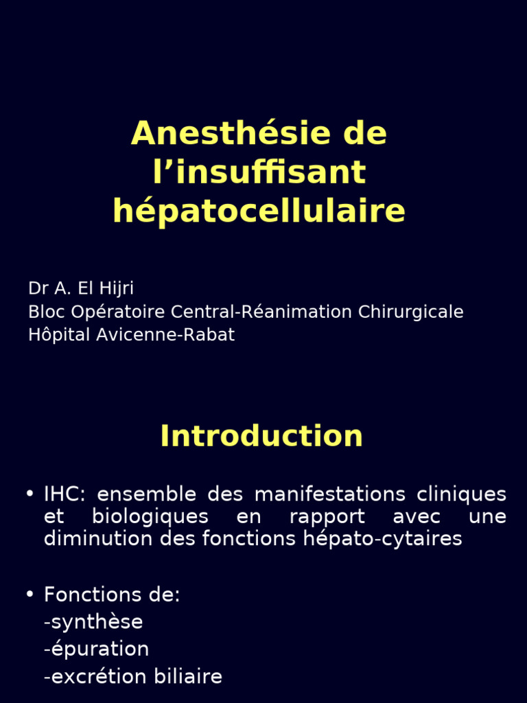 3Anesthésie Du Cirrhotique IAD 2011 PDF — free download