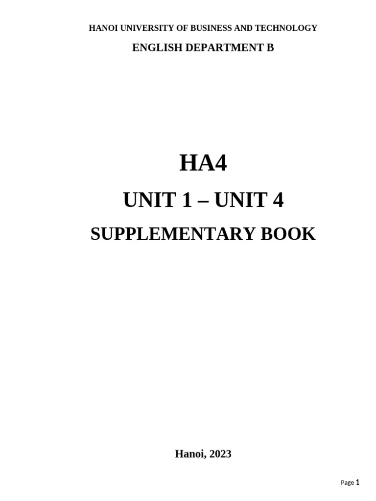 HA4 TÀI LIỆU BỔ TRỢ | PDF