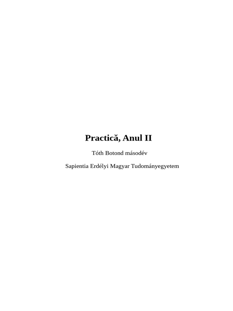Practică | PDF
