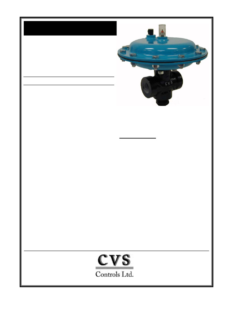 CVS Product Manual 128PQC Series Control Valve 1 - 1500 NPT | PDF