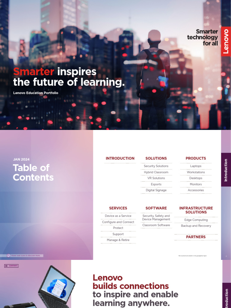Lenovo Edu Product Brochure 2024 | PDF