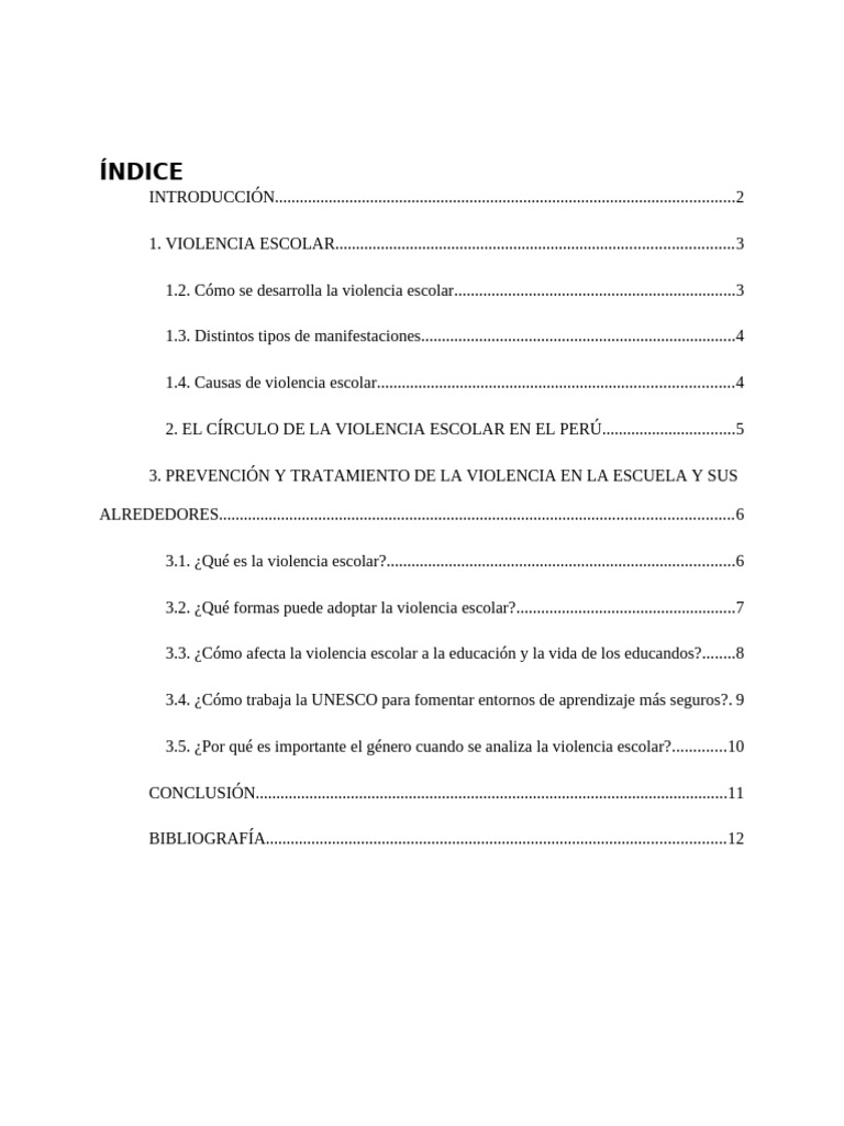 Prevención de la Violencia Escolar en Perú | PDF | Violencia | Acoso sexual