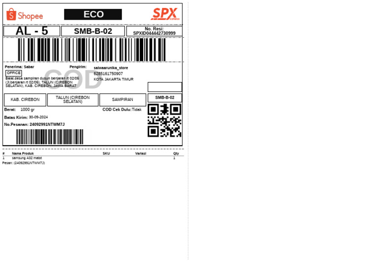 Label Pengiriman | PDF