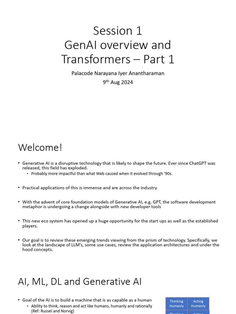 Session 1 Overview 9aug2024 | PDF