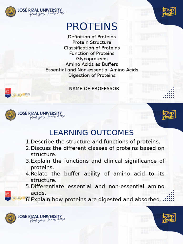 Week7 Proteinsandproteinstructures | PDF