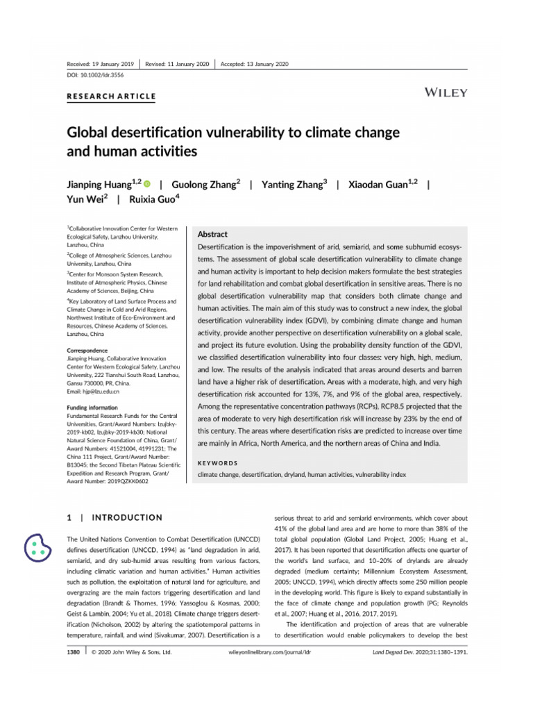 Global Desertification | PDF