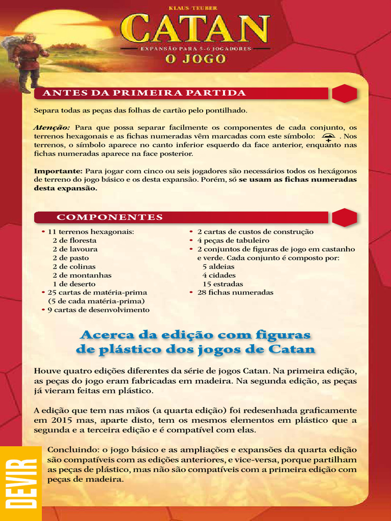 Catan 5 6 Jogadores Manual PandaBG | PDF