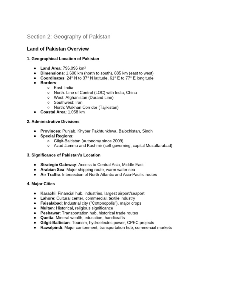 Land of Pakistan Overview | PDF