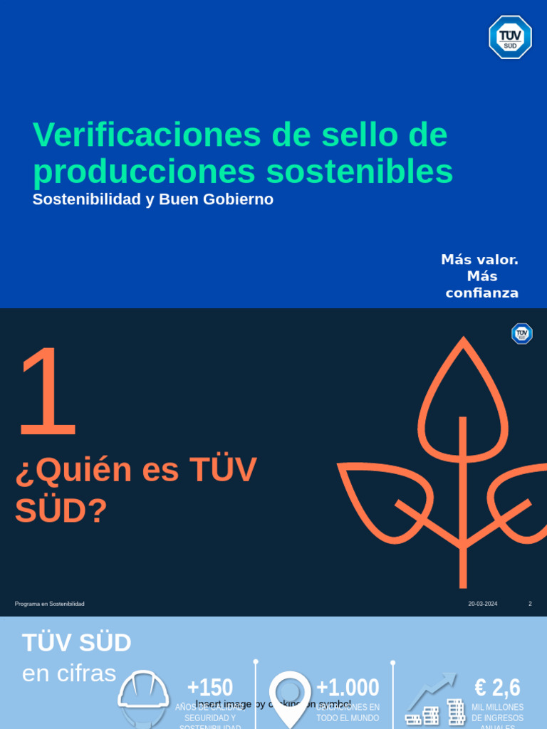 TUV SUD - Sostenibilidad y Buen Gobierno - PRODUCCIONES SOSTENIBLES | PDF