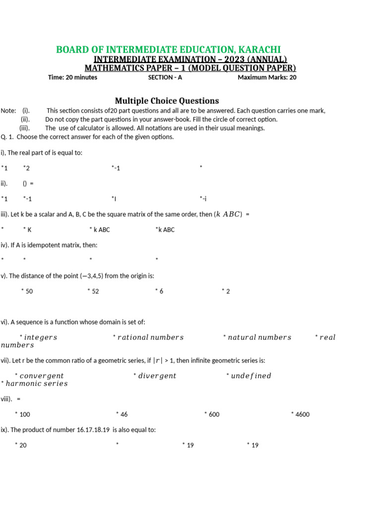 Board of Intermediate Education | PDF