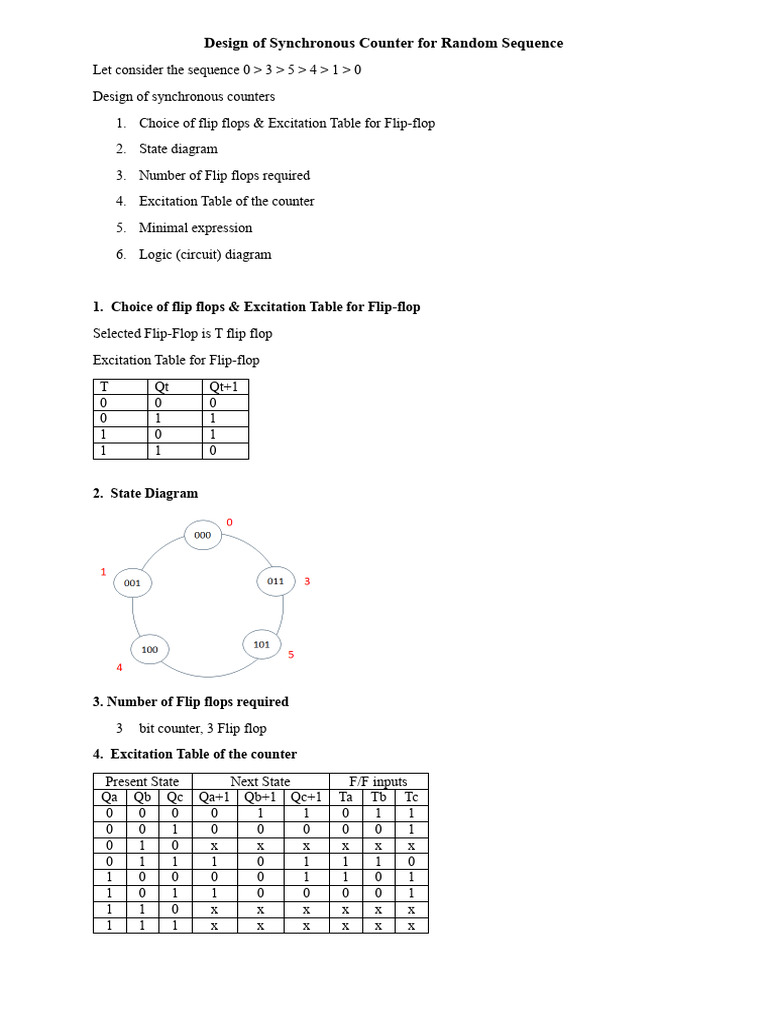 Design of synchronous counter for random sequence pdf