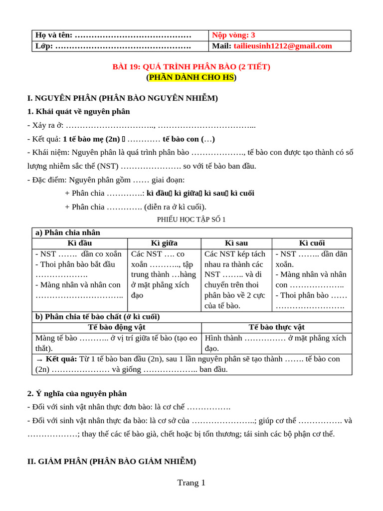 V GHI BÀI - SH10 - Bài 19 | PDF
