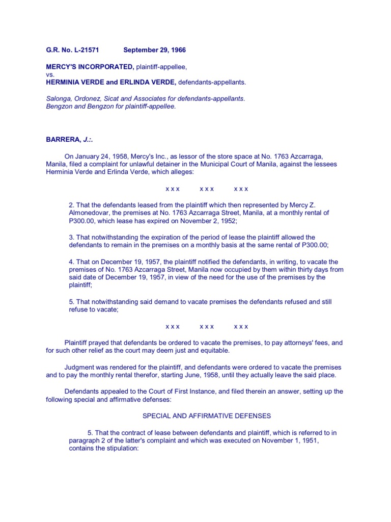 Tenancy Agreement Laws in the Philippines | PDF | Lease | Complaint