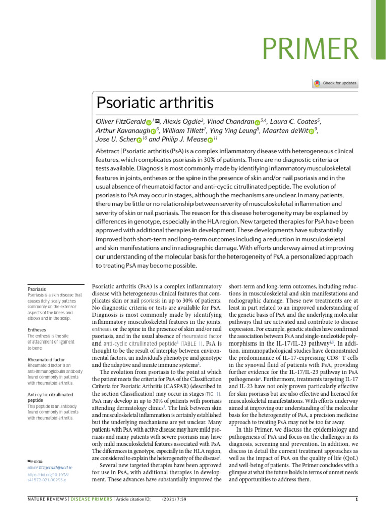 NICE GUIDELINES FOR PSORIATIC ARTHRITIS visual data 2