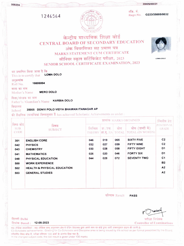 12th Result | PDF