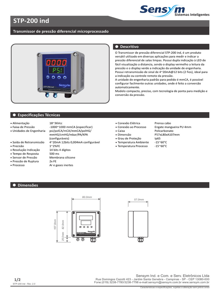 Cat STP 200 Ind Rev2 | PDF