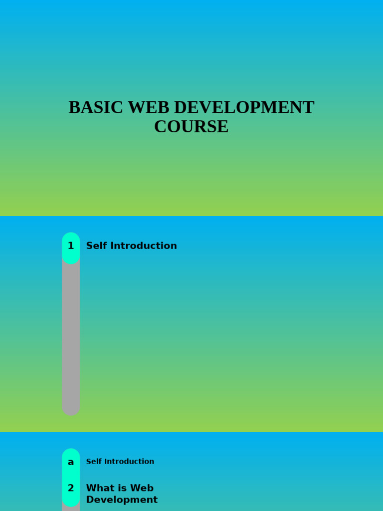 Basic Web Development Course | PDF