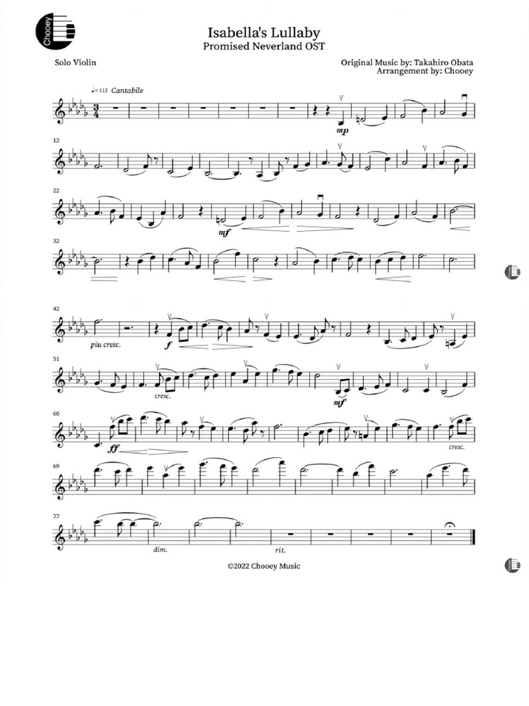 Isabella's Lullaby | PDF