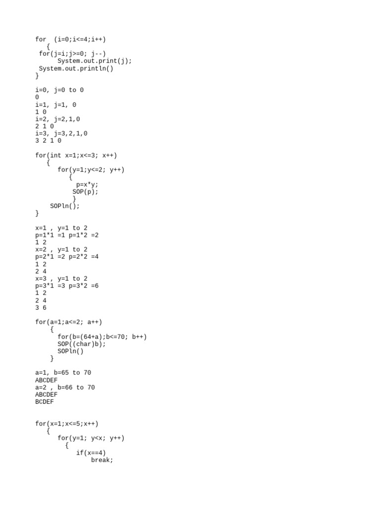 Nested - Loops-Wed 25092024 | PDF