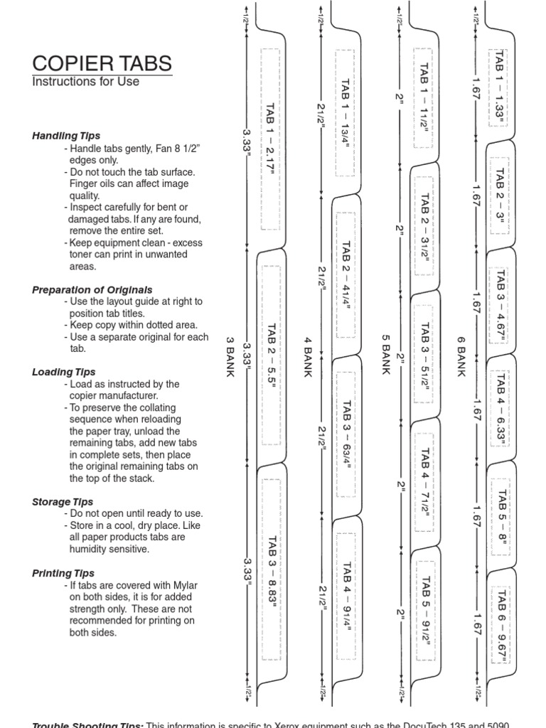 Copier Tabs Info[1] Photocopier Printing