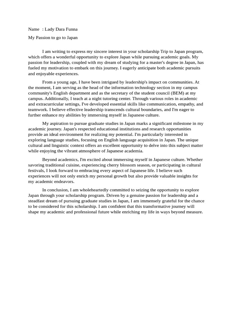 my motivation letter | PDF