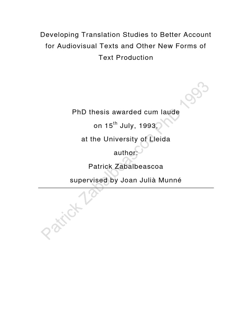 Developing Translation Studies To Better | PDF