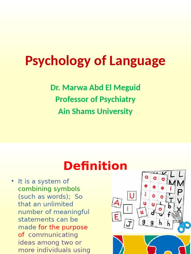 011 Psychology of Language | PDF