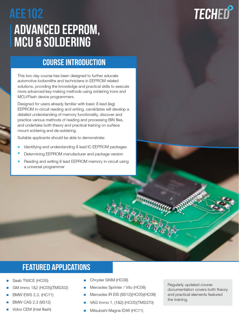 Advanced EEPROM MCU Soldering For Locksmiths | PDF | Microcontroller ...