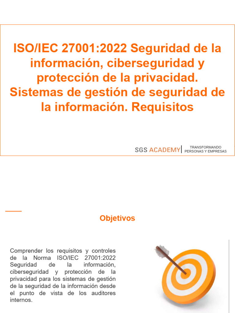 Material Aprendizaje - Norma ISO 27001.2022 Seguridad de La Información ...