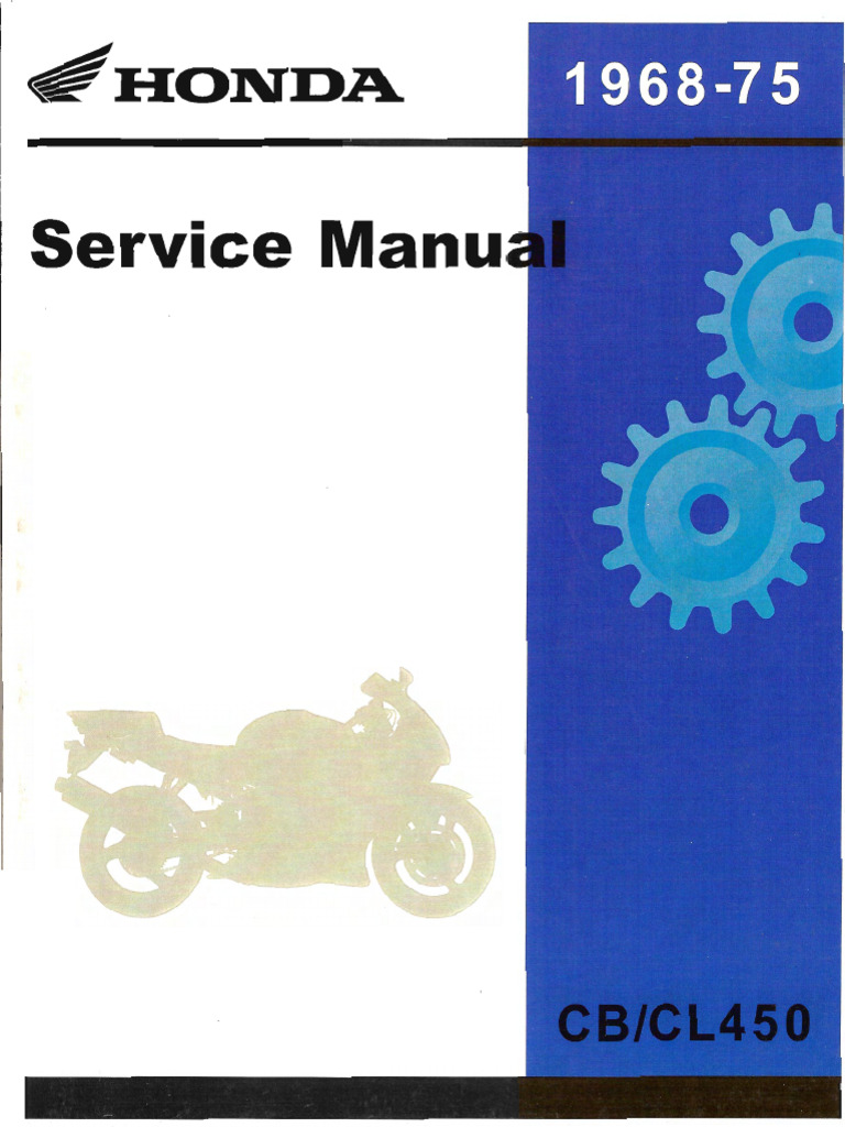 Honda CB450 Factory Service Manual | PDF