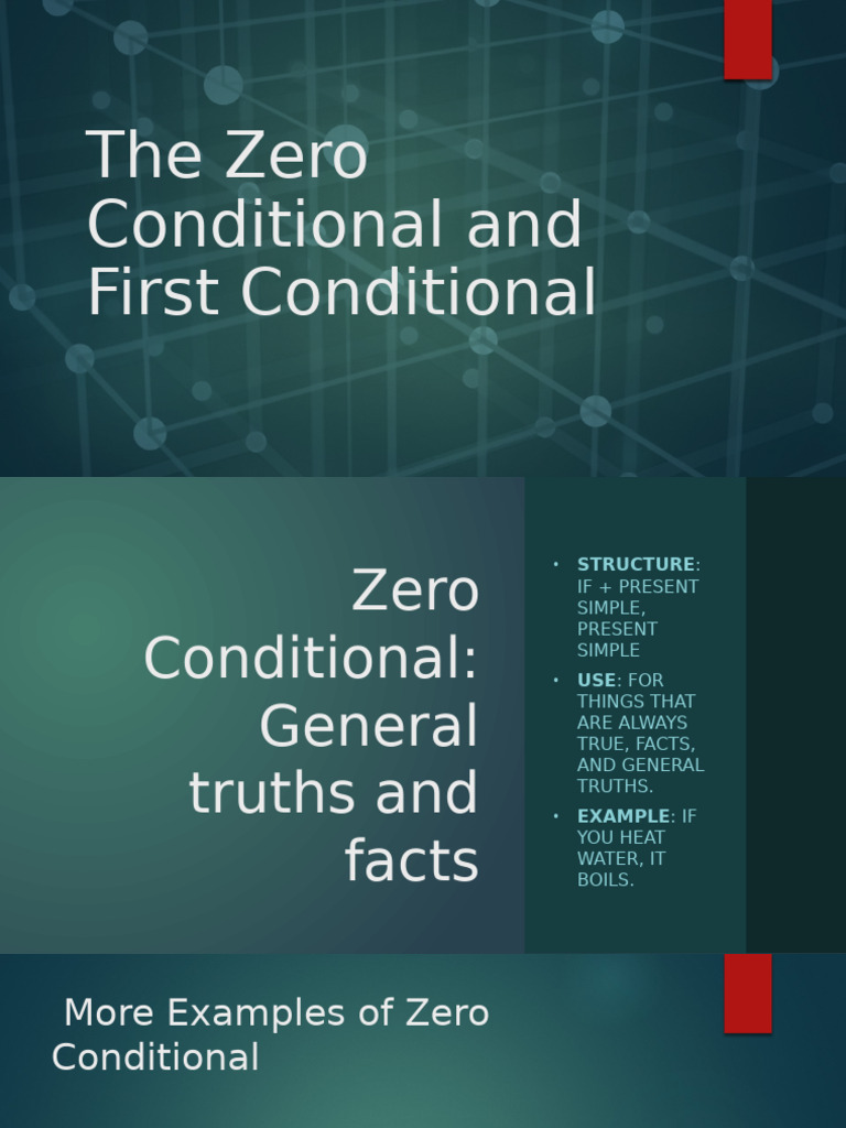 The zero conditional and first conditional pdf
