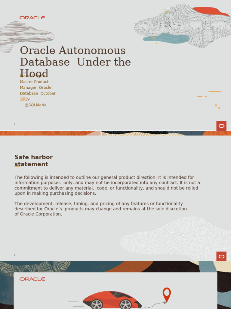 Oracle Autonomous Database Under The Hood: Maria Colgan Master Product ...