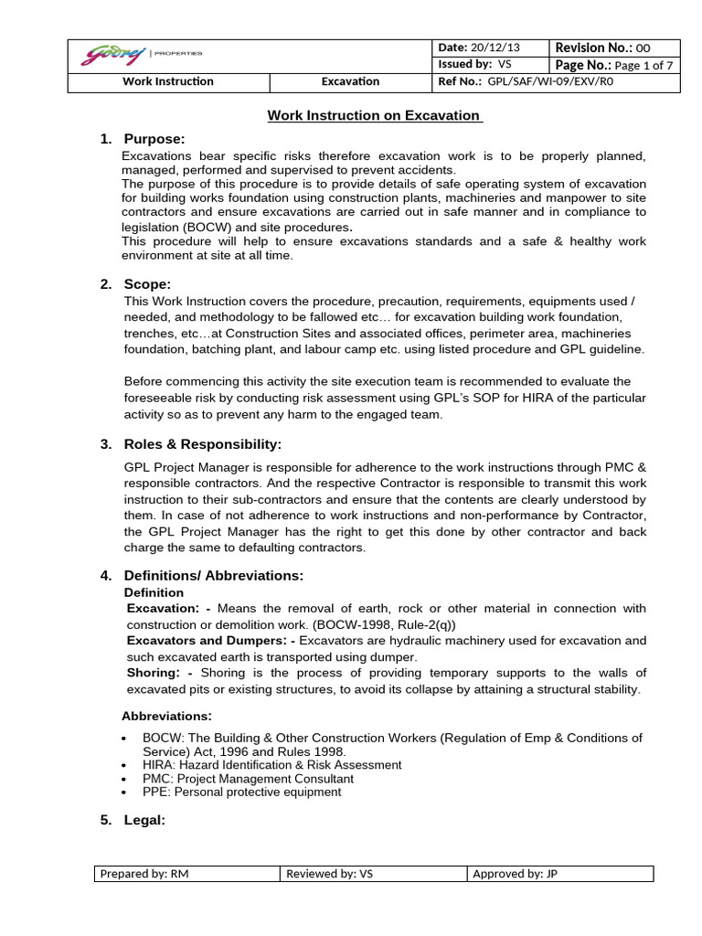 09-WI Excavation | PDF
