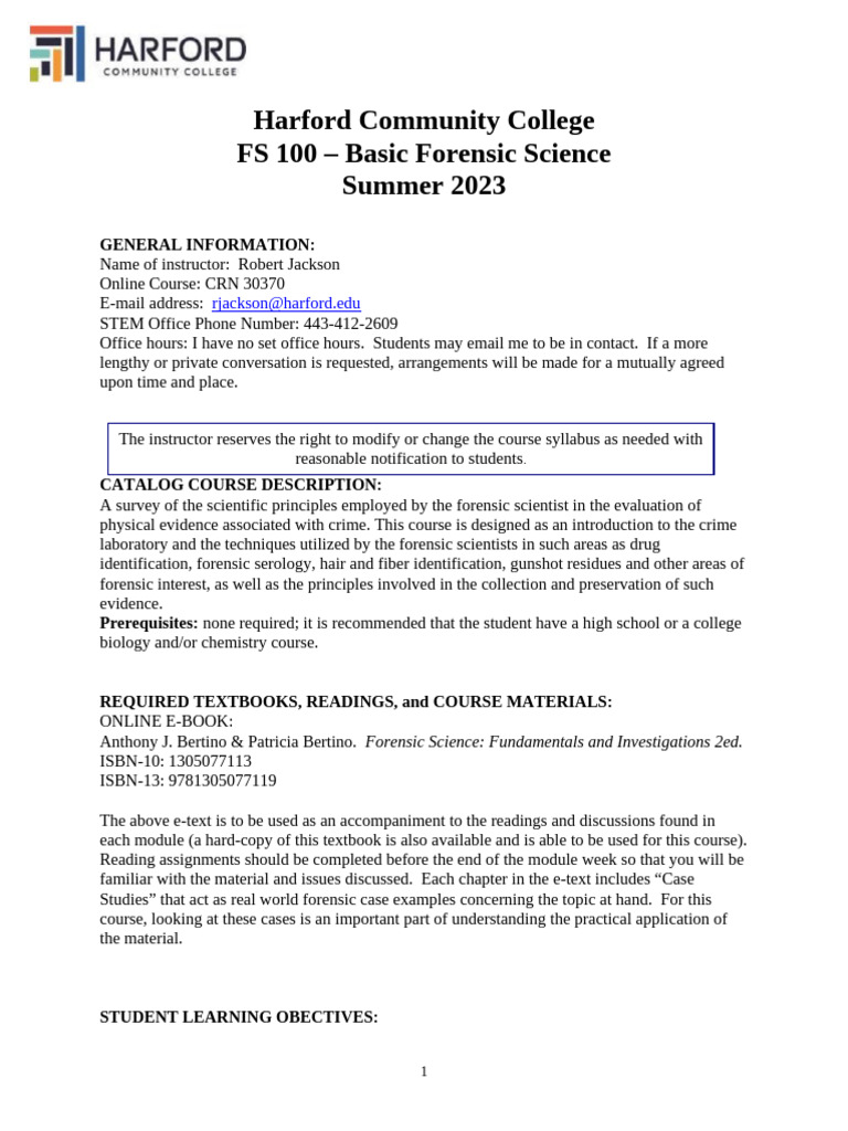 FS 100 Course Syllabus Summer 2023 | PDF