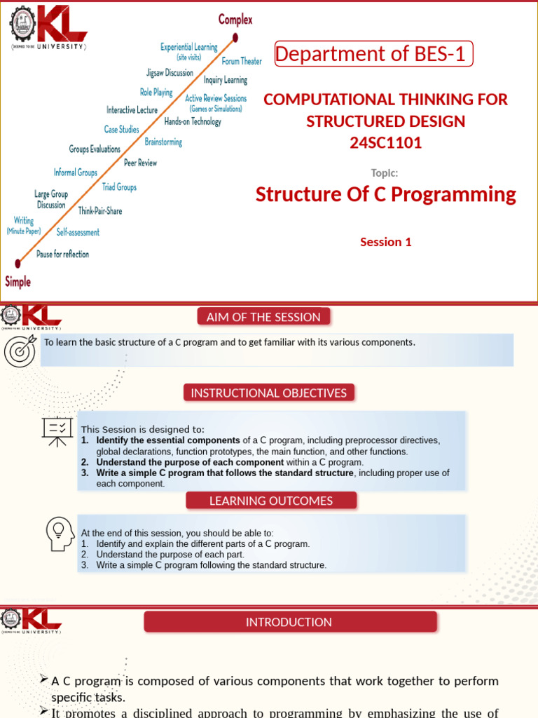 Session 5 - Structure of C Programming | PDF