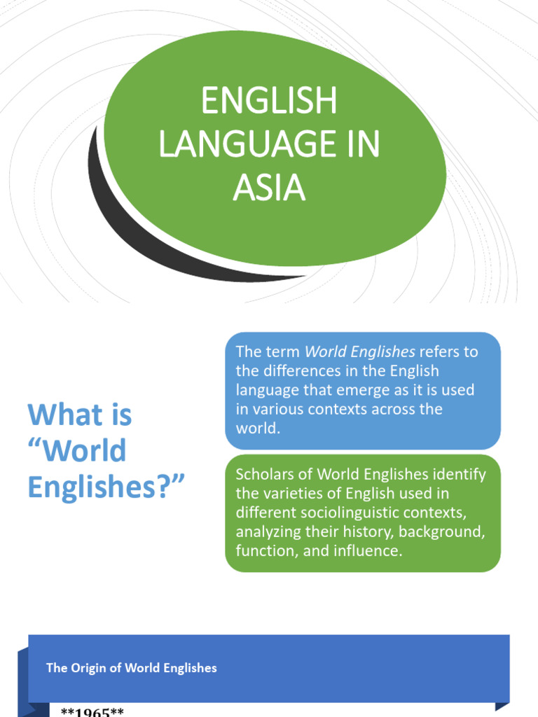 English Language in Asia - World Englishes - 0 | PDF