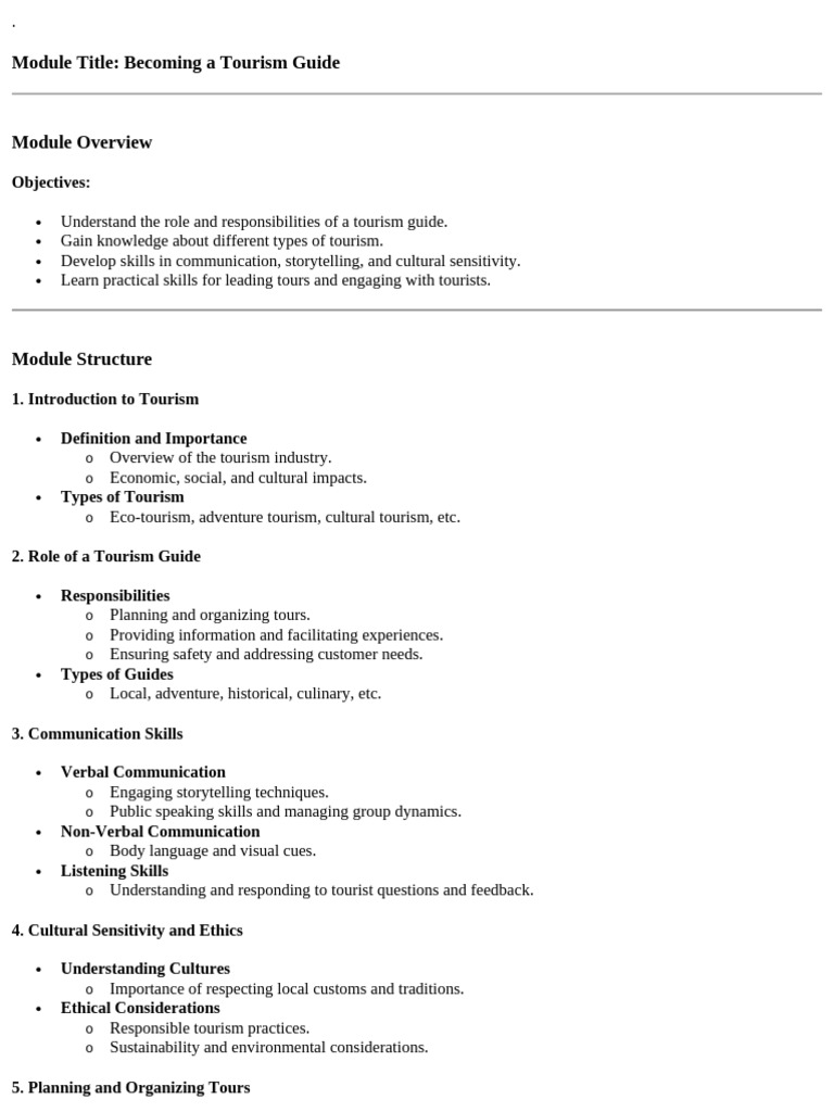 Tourism Guide | PDF
