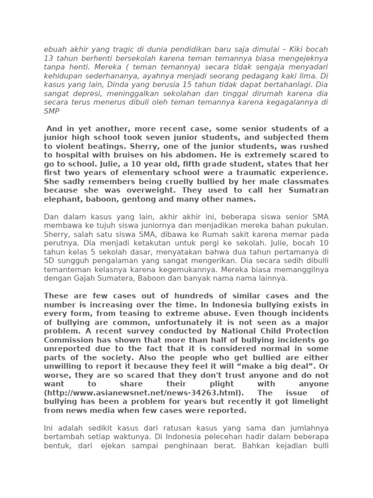 Ebuah Akhir Yang Tragic Di Dunia Pendidikan Baru Saja Dimulai PDF