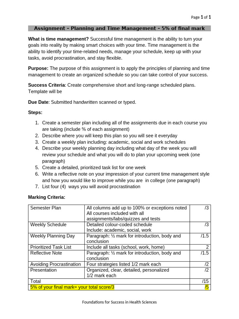 Time Management | PDF