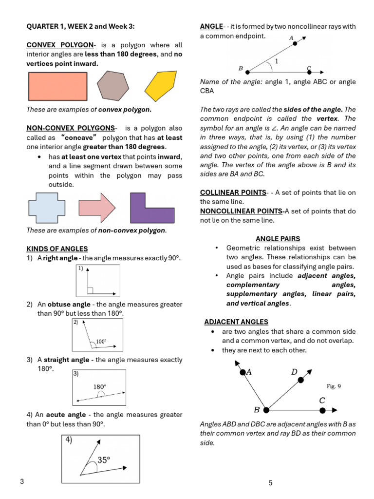 Math 7 Handout-Quarter 1 Week 2-3 | PDF