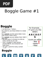 Boggle Challenges Printable Worksheet | PDF | Gambling Games | Leisure ...