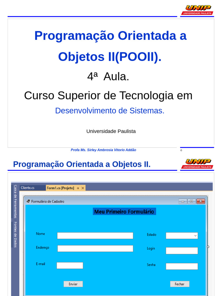 Aula4 POOII Interface Gráfica Back End | PDF