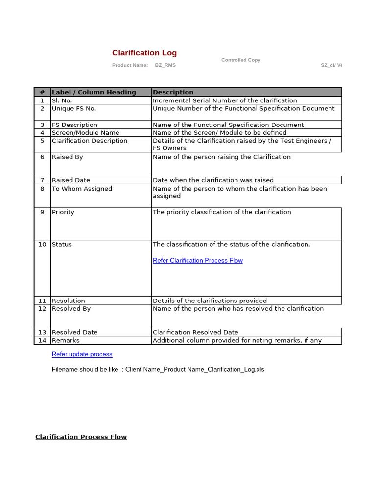 Clarification Log and Process Overview | PDF | Software Engineering ...