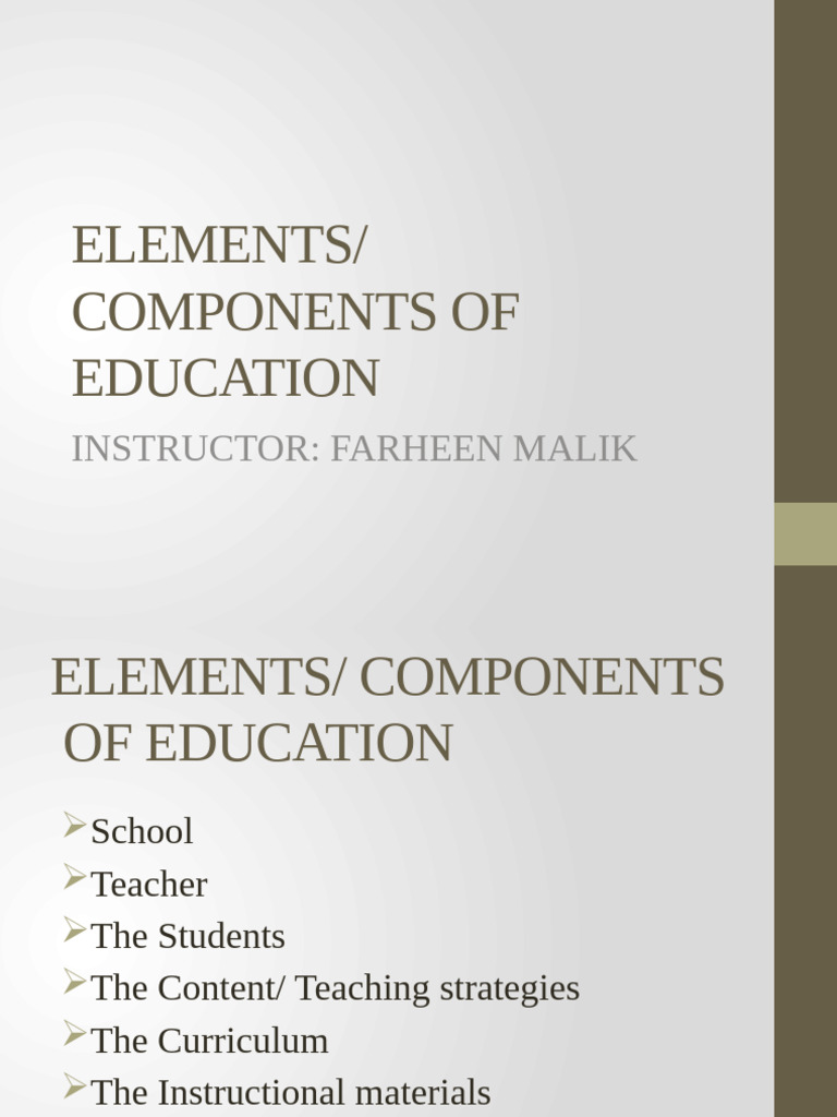 Elements of Education | PDF