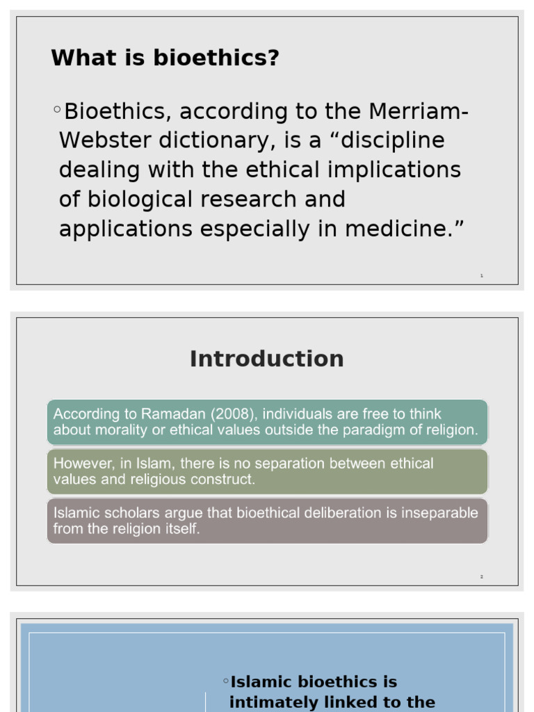 Understanding Islamic Bioethics Principles | PDF | Bioethics | Informed ...