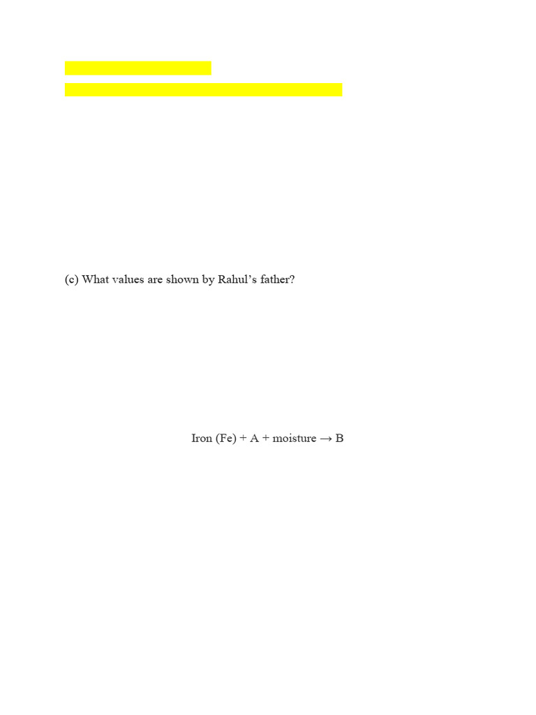 CBE Questions - VII - Ch-6 - Physical Chemical Changes | PDF